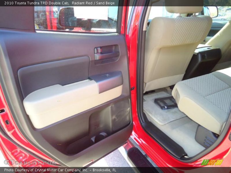 Radiant Red / Sand Beige 2010 Toyota Tundra TRD Double Cab