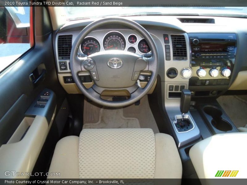 Radiant Red / Sand Beige 2010 Toyota Tundra TRD Double Cab