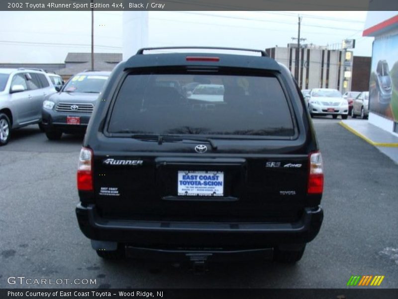 Black / Gray 2002 Toyota 4Runner Sport Edition 4x4