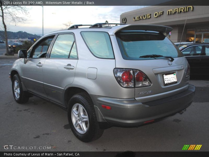 Millennium Silver Metallic / Black 2001 Lexus RX 300 AWD