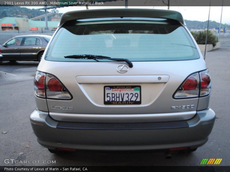 Millennium Silver Metallic / Black 2001 Lexus RX 300 AWD