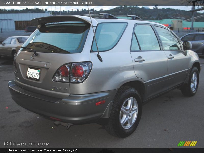 Millennium Silver Metallic / Black 2001 Lexus RX 300 AWD