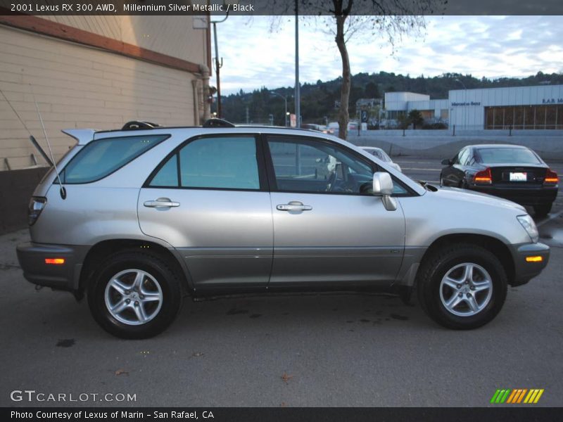 Millennium Silver Metallic / Black 2001 Lexus RX 300 AWD