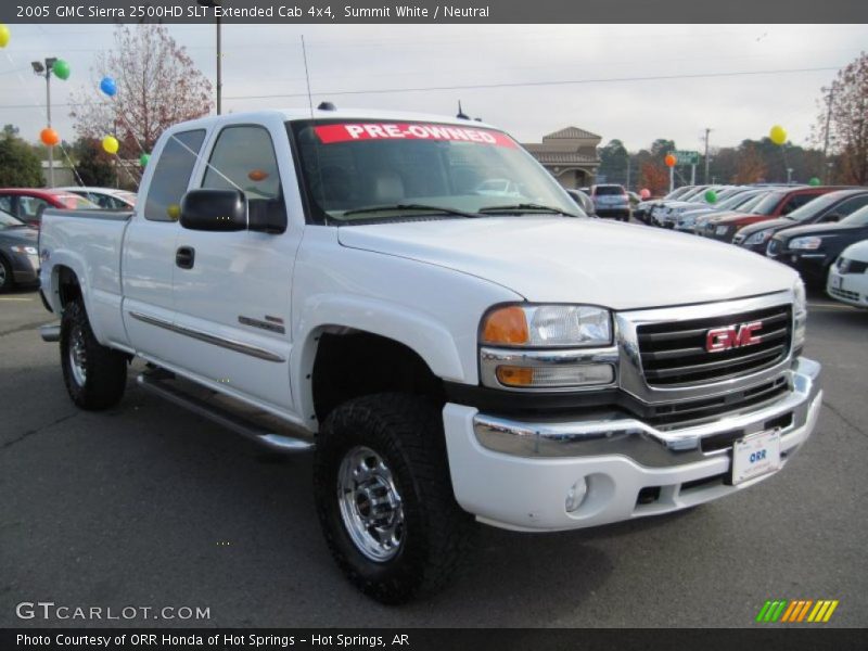 Summit White / Neutral 2005 GMC Sierra 2500HD SLT Extended Cab 4x4