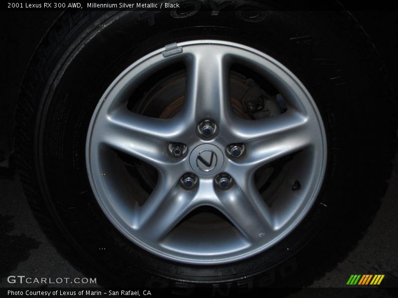 Millennium Silver Metallic / Black 2001 Lexus RX 300 AWD