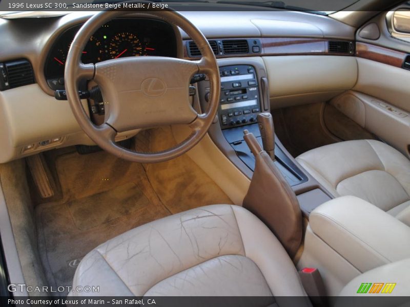 Sandstone Beige Metallic / Beige 1996 Lexus SC 300