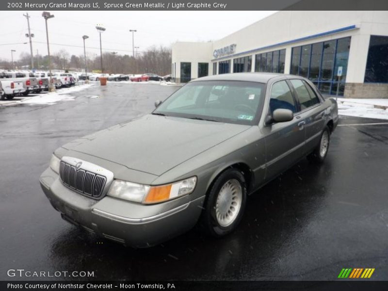 Spruce Green Metallic / Light Graphite Grey 2002 Mercury Grand Marquis LS