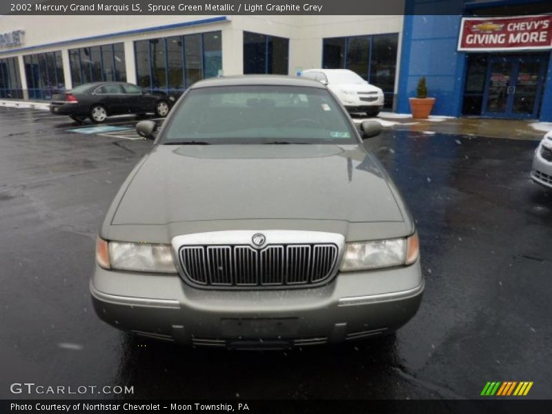 Spruce Green Metallic / Light Graphite Grey 2002 Mercury Grand Marquis LS
