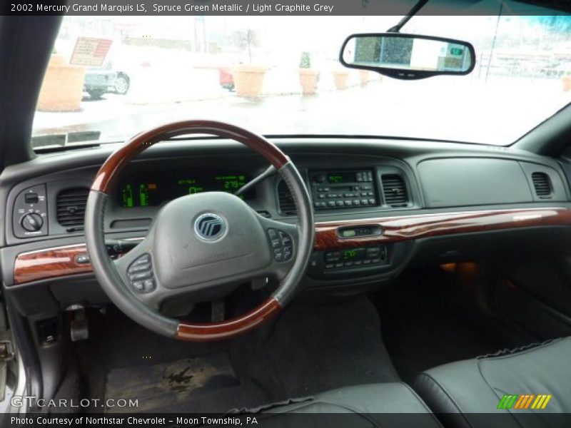 Spruce Green Metallic / Light Graphite Grey 2002 Mercury Grand Marquis LS