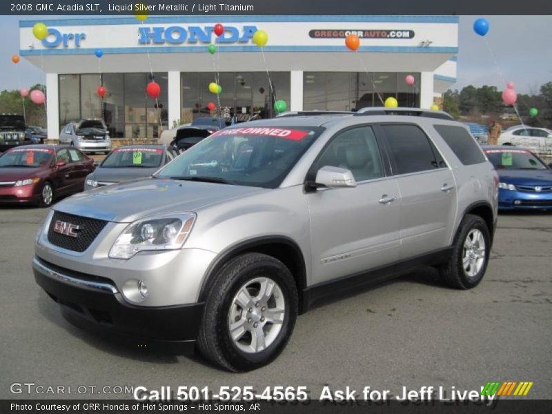 Liquid Silver Metallic / Light Titanium 2008 GMC Acadia SLT