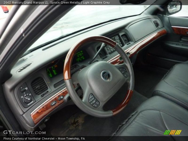 Spruce Green Metallic / Light Graphite Grey 2002 Mercury Grand Marquis LS