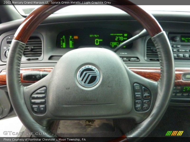 Spruce Green Metallic / Light Graphite Grey 2002 Mercury Grand Marquis LS