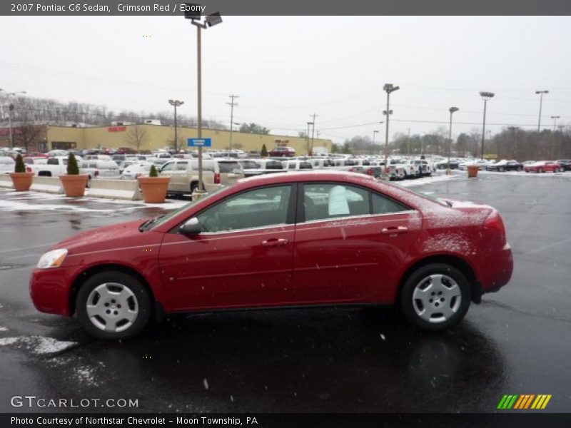 Crimson Red / Ebony 2007 Pontiac G6 Sedan