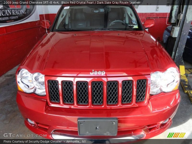 Blaze Red Crystal Pearl / Dark Slate Gray Royale Leather 2009 Jeep Grand Cherokee SRT-8 4x4