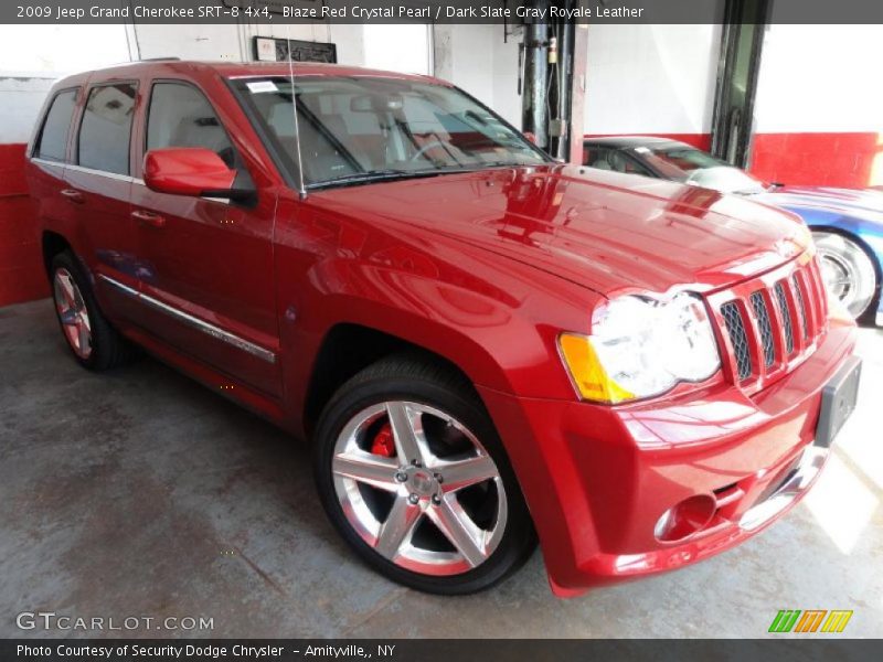 Blaze Red Crystal Pearl / Dark Slate Gray Royale Leather 2009 Jeep Grand Cherokee SRT-8 4x4