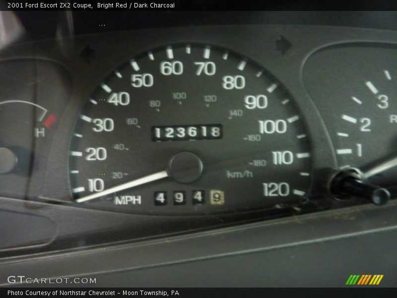 Bright Red / Dark Charcoal 2001 Ford Escort ZX2 Coupe