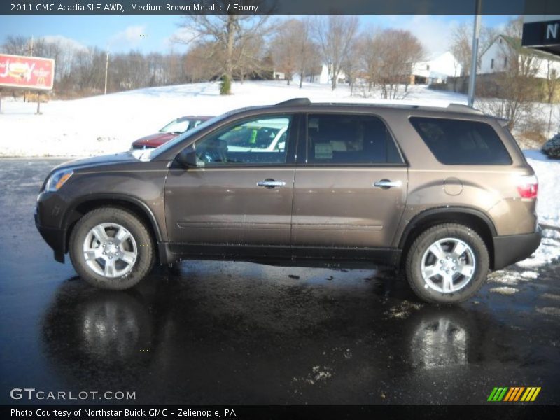 Medium Brown Metallic / Ebony 2011 GMC Acadia SLE AWD