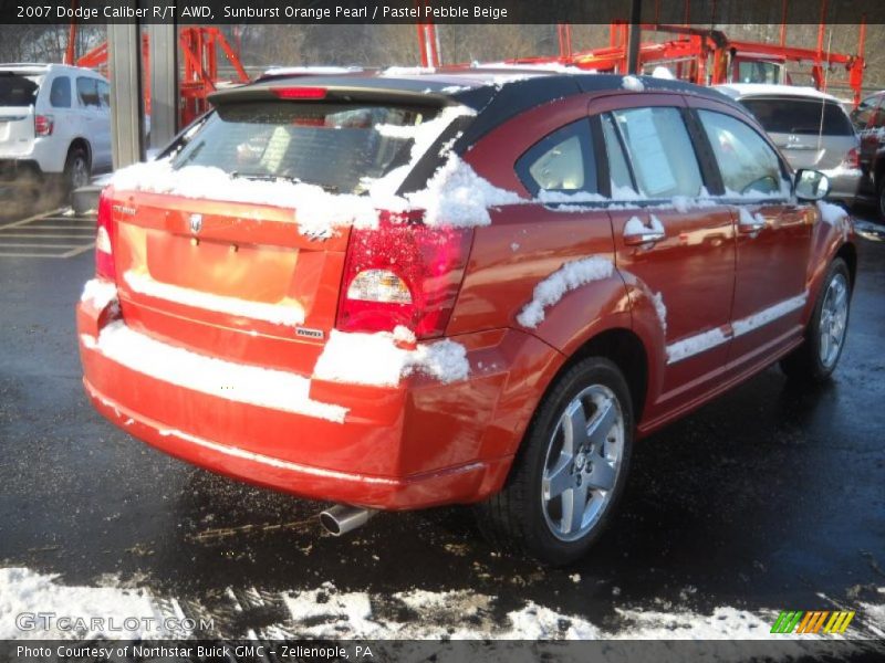 Sunburst Orange Pearl / Pastel Pebble Beige 2007 Dodge Caliber R/T AWD
