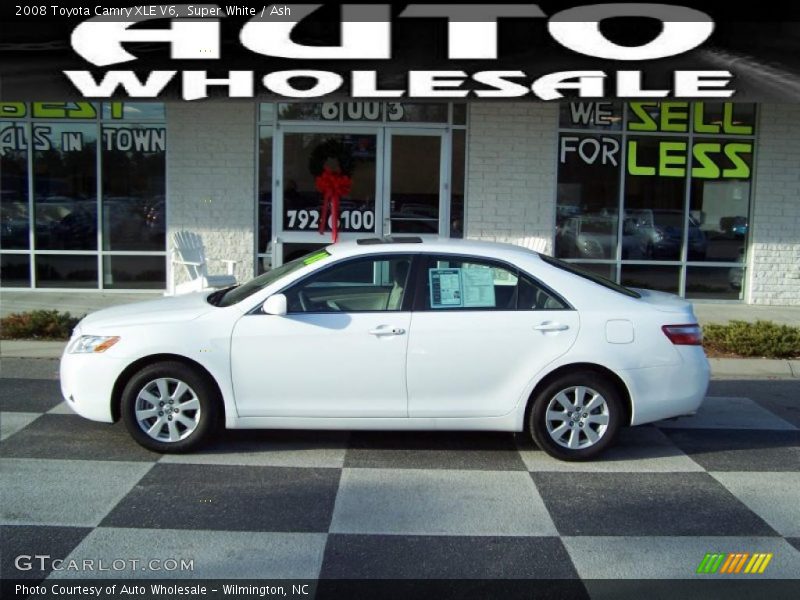 Super White / Ash 2008 Toyota Camry XLE V6