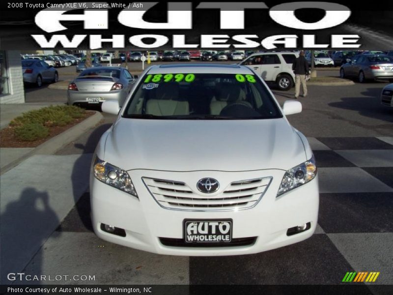 Super White / Ash 2008 Toyota Camry XLE V6