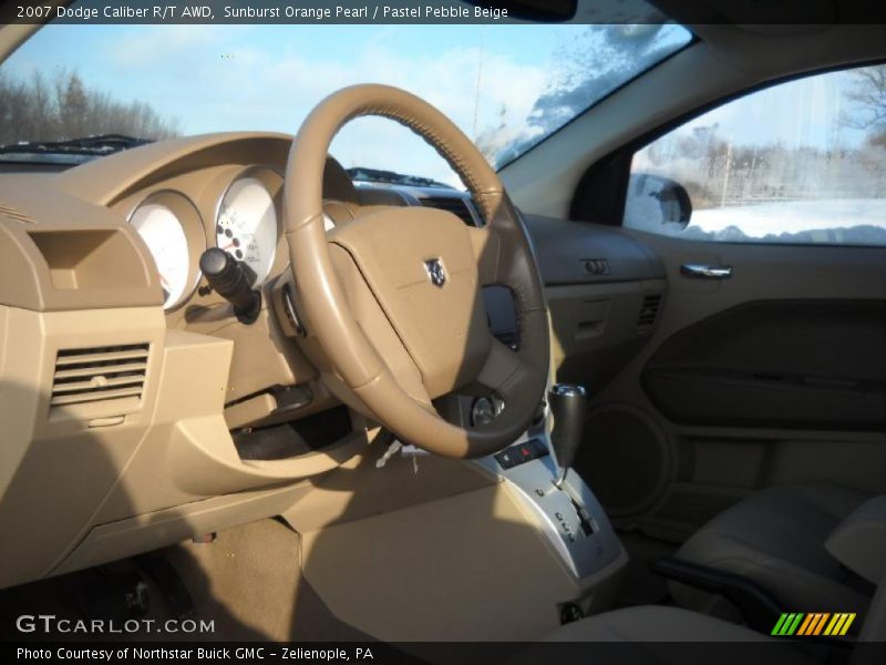 Sunburst Orange Pearl / Pastel Pebble Beige 2007 Dodge Caliber R/T AWD
