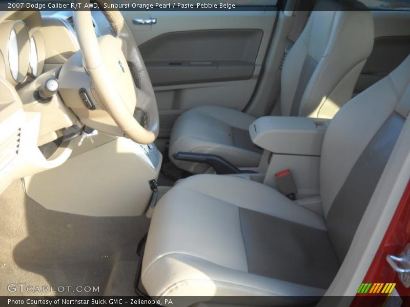 Sunburst Orange Pearl / Pastel Pebble Beige 2007 Dodge Caliber R/T AWD