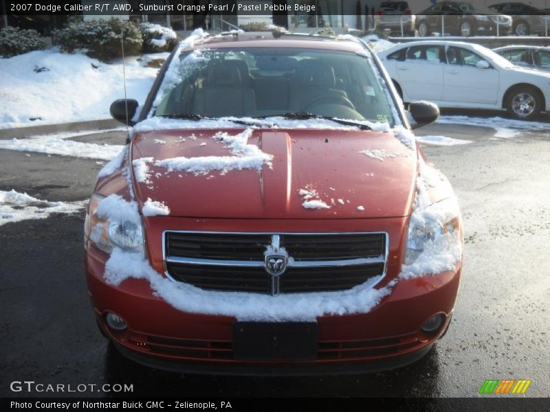 Sunburst Orange Pearl / Pastel Pebble Beige 2007 Dodge Caliber R/T AWD