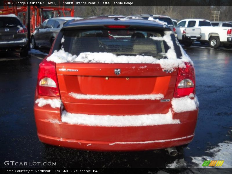 Sunburst Orange Pearl / Pastel Pebble Beige 2007 Dodge Caliber R/T AWD