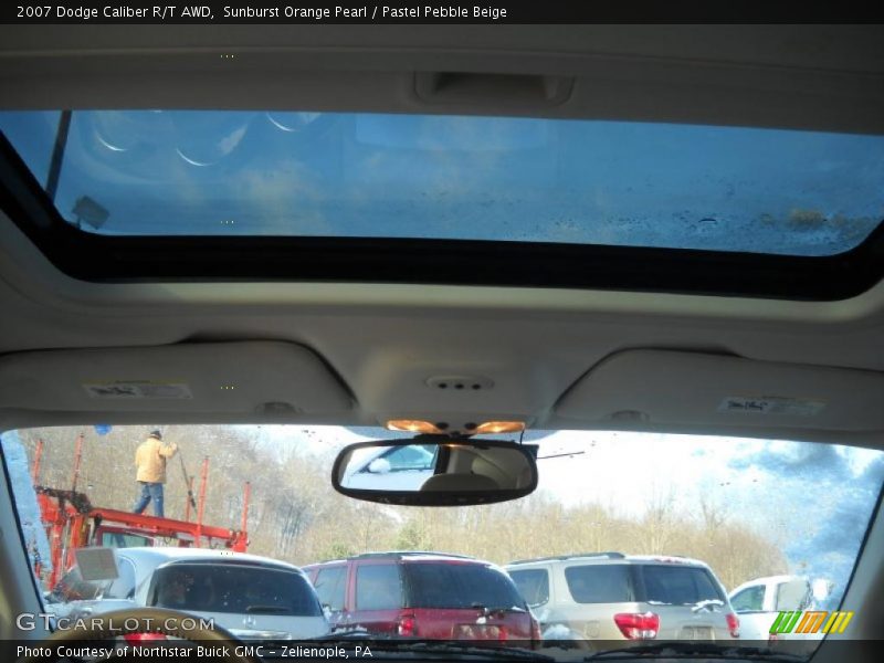Sunburst Orange Pearl / Pastel Pebble Beige 2007 Dodge Caliber R/T AWD