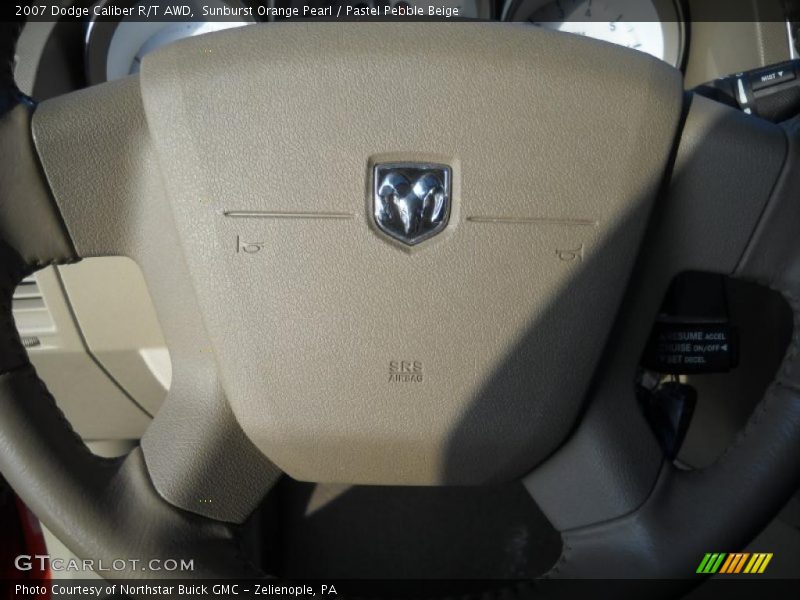 Sunburst Orange Pearl / Pastel Pebble Beige 2007 Dodge Caliber R/T AWD