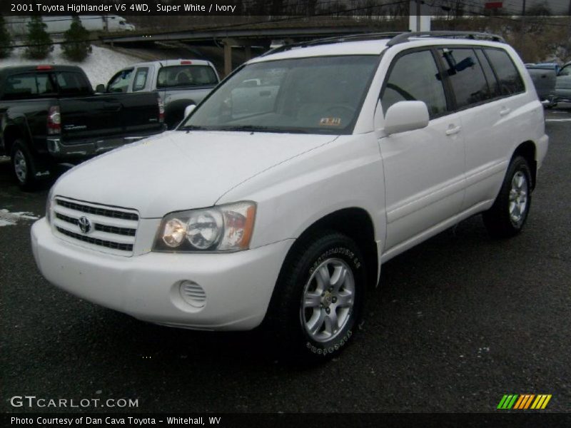 Super White / Ivory 2001 Toyota Highlander V6 4WD