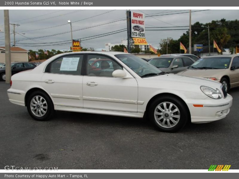 Noble White / Beige 2003 Hyundai Sonata GLS V6