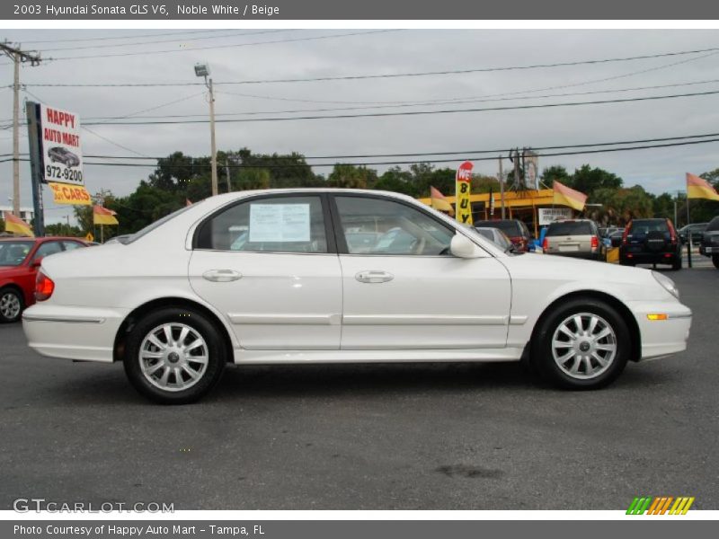 Noble White / Beige 2003 Hyundai Sonata GLS V6