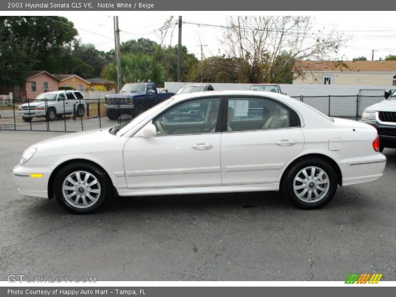 Noble White / Beige 2003 Hyundai Sonata GLS V6