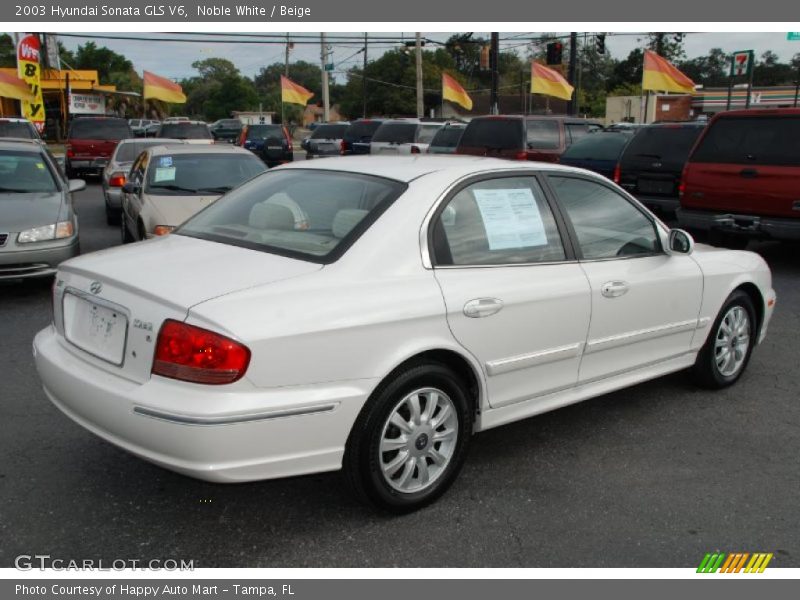 Noble White / Beige 2003 Hyundai Sonata GLS V6