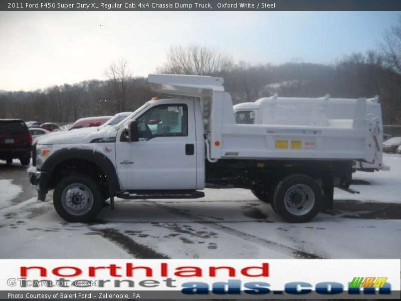 Oxford White / Steel 2011 Ford F450 Super Duty XL Regular Cab 4x4 Chassis Dump Truck