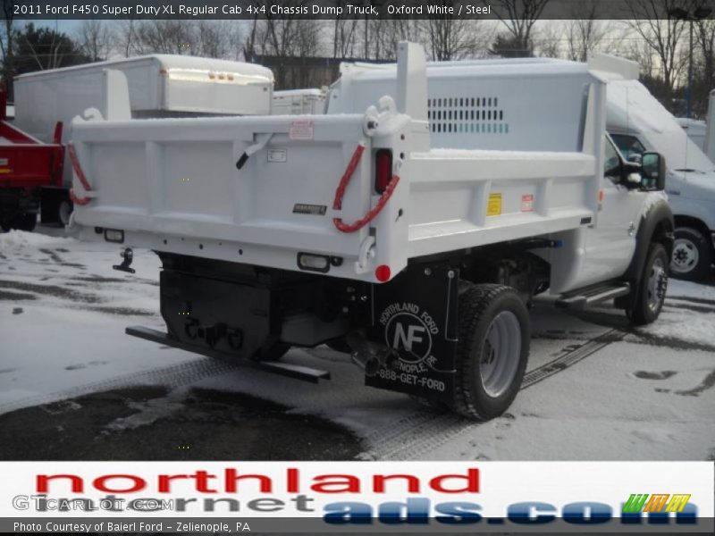 Oxford White / Steel 2011 Ford F450 Super Duty XL Regular Cab 4x4 Chassis Dump Truck