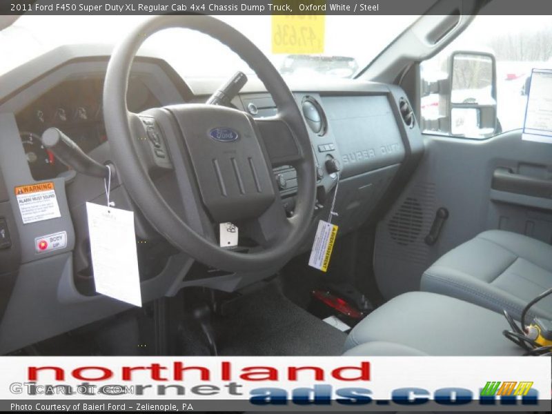 Oxford White / Steel 2011 Ford F450 Super Duty XL Regular Cab 4x4 Chassis Dump Truck