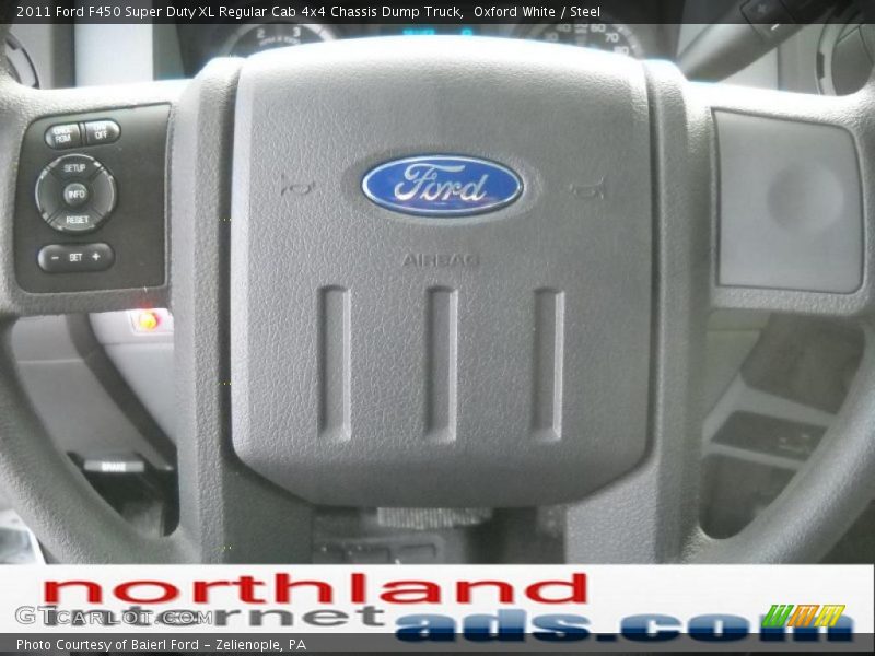 Oxford White / Steel 2011 Ford F450 Super Duty XL Regular Cab 4x4 Chassis Dump Truck