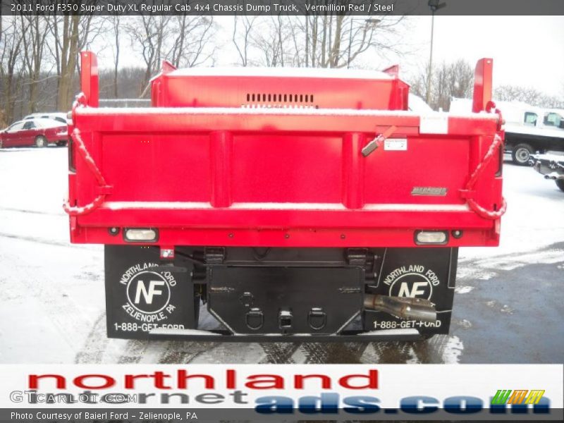 Vermillion Red / Steel 2011 Ford F350 Super Duty XL Regular Cab 4x4 Chassis Dump Truck