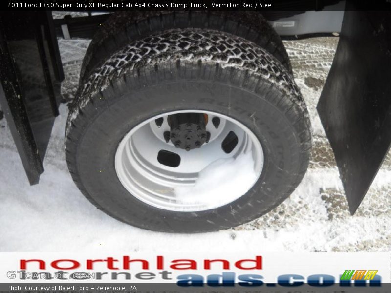 Vermillion Red / Steel 2011 Ford F350 Super Duty XL Regular Cab 4x4 Chassis Dump Truck
