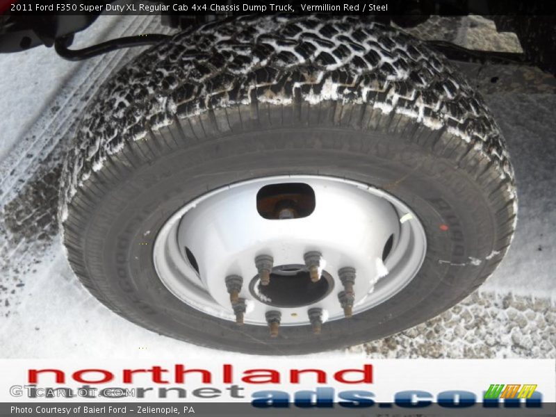 Vermillion Red / Steel 2011 Ford F350 Super Duty XL Regular Cab 4x4 Chassis Dump Truck