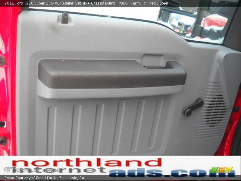 Vermillion Red / Steel 2011 Ford F350 Super Duty XL Regular Cab 4x4 Chassis Dump Truck