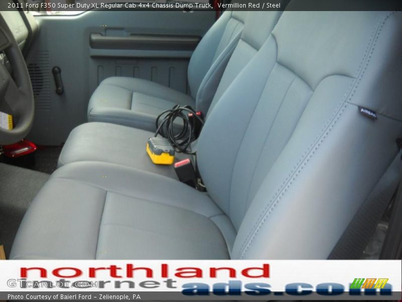 Vermillion Red / Steel 2011 Ford F350 Super Duty XL Regular Cab 4x4 Chassis Dump Truck