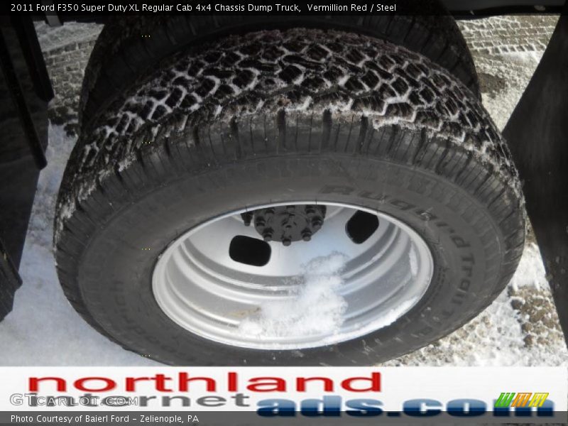 Vermillion Red / Steel 2011 Ford F350 Super Duty XL Regular Cab 4x4 Chassis Dump Truck