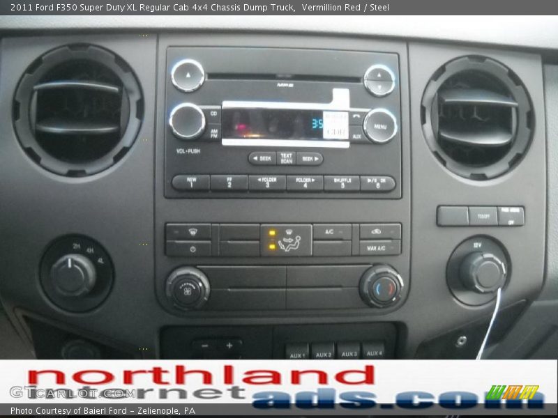 Vermillion Red / Steel 2011 Ford F350 Super Duty XL Regular Cab 4x4 Chassis Dump Truck