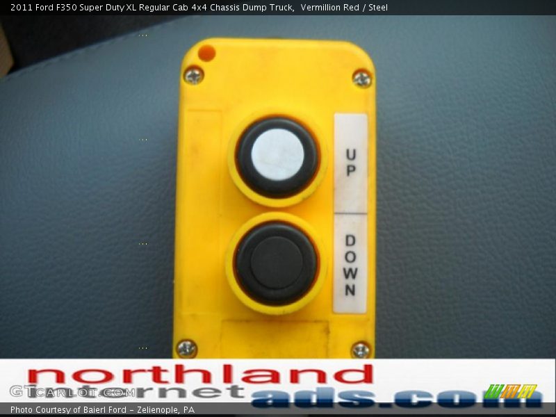 Vermillion Red / Steel 2011 Ford F350 Super Duty XL Regular Cab 4x4 Chassis Dump Truck