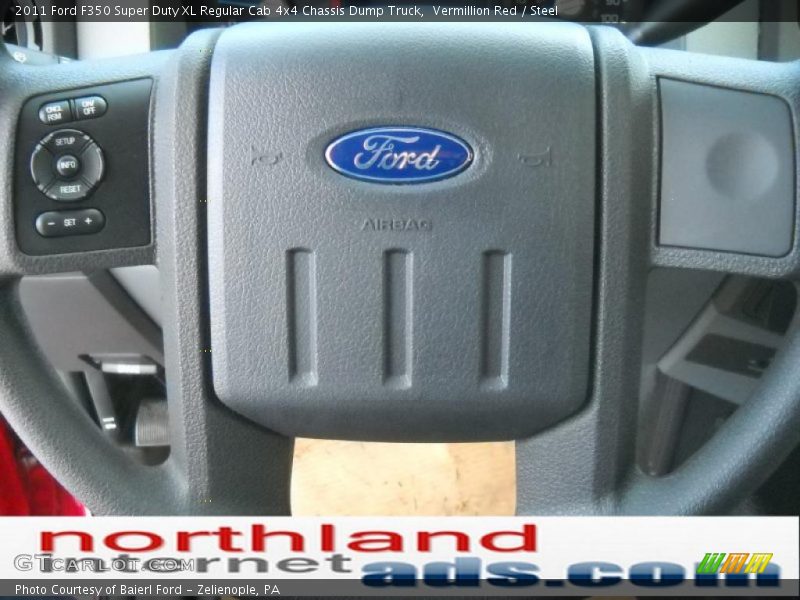 Vermillion Red / Steel 2011 Ford F350 Super Duty XL Regular Cab 4x4 Chassis Dump Truck