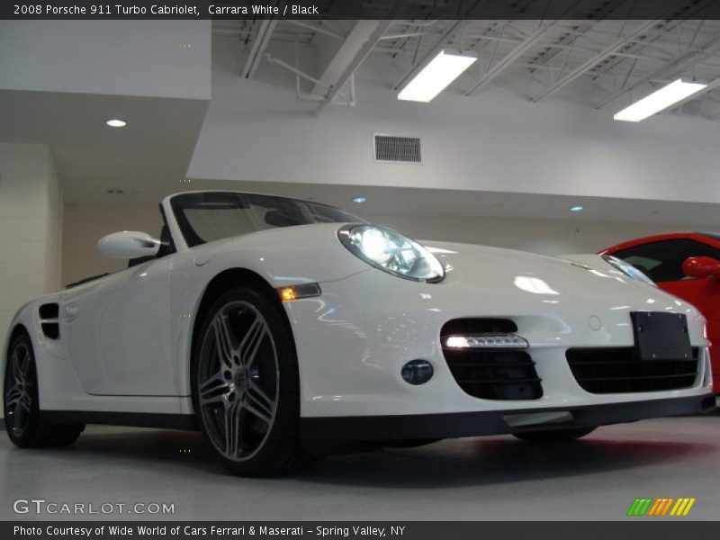 Carrara White / Black 2008 Porsche 911 Turbo Cabriolet