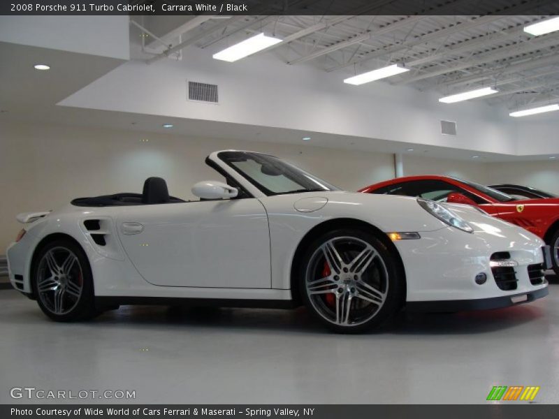 Carrara White / Black 2008 Porsche 911 Turbo Cabriolet